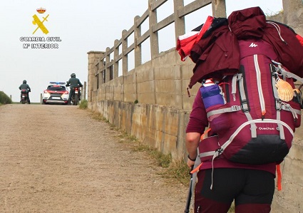 La Guardia Civil auxilia a un peregrino accidentado en Oreña