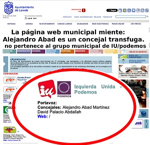 UXL exige al alcalde que rectifique la web municipal por difundir información falsa sobre la Corporación